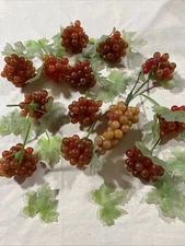 Lot of (13) Mid Century Rubber Grapes