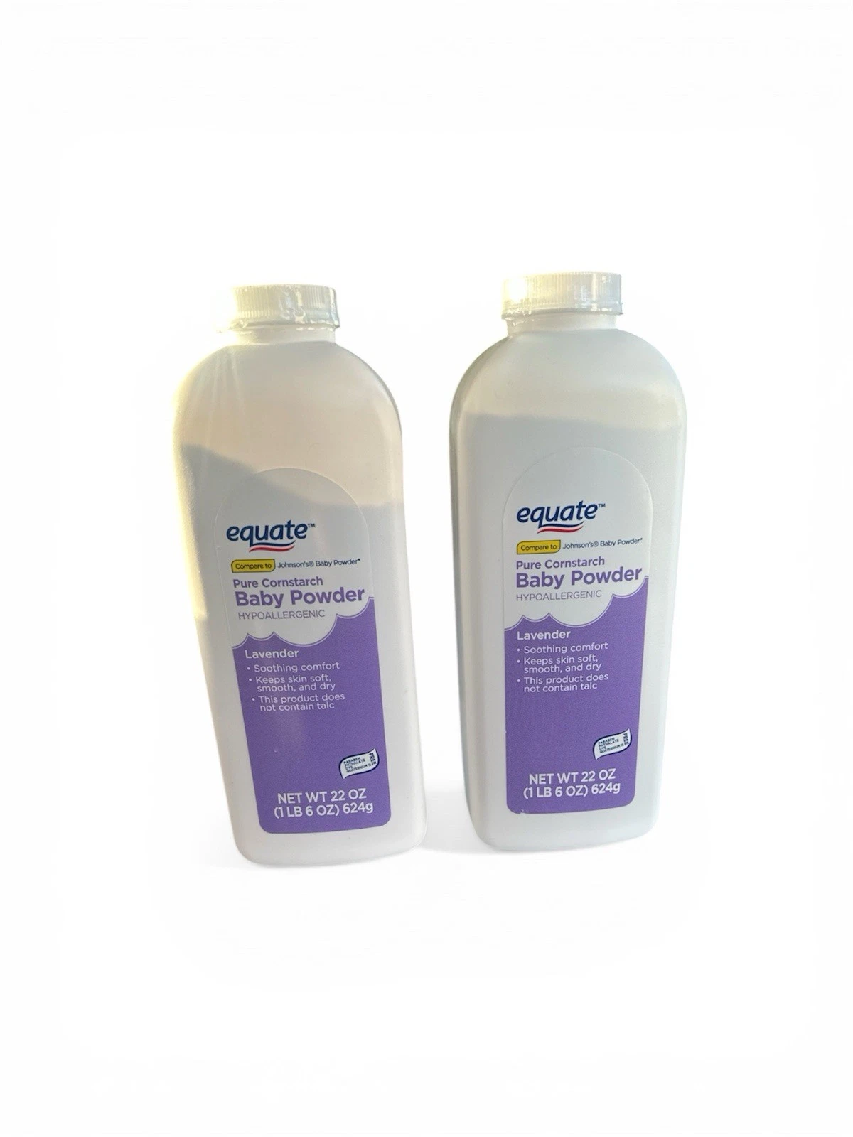 Equate Pure Cornstarch Baby Powder with Lavender,(22 Oz - Pack 2)
Opens in a new window or tab