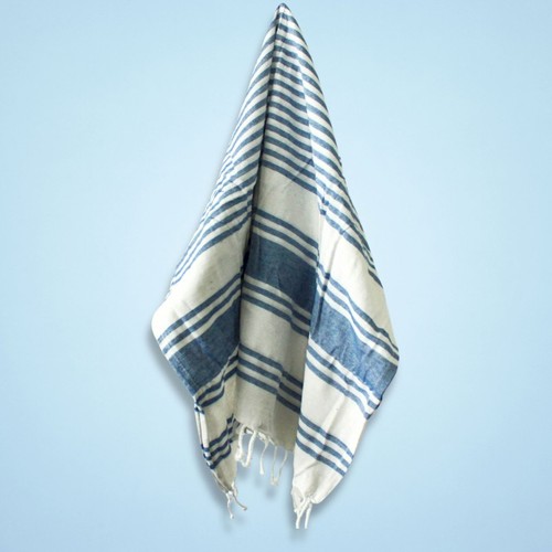Hamman Spa Towel - Ocean Blue - 90x170cm - Picture 1 of 3