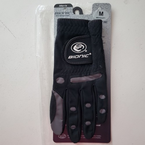 Bionic Men's All Weather Left Hand Black/Gray Golf Glove - NEW, Size M - Picture 1 of 7