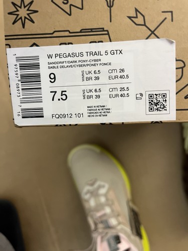 Nike Pegasus Trail 5 GORE-TEX Mens Trainers Size eu 40,5 New - Foto 12 di 12