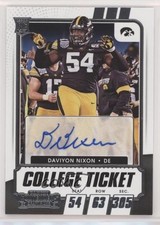 2021 Panini Contenders Draft Picks College Ticket Daviyon Nixon #200 Auto 0o4t