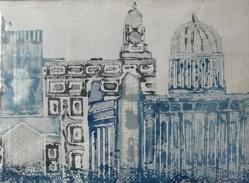 Original Mid Century Abstract Modernist London Cityscape Colour Lithograph Print - Picture 3 of 7