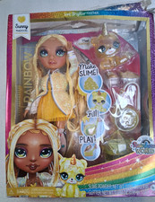 Rainbow High Sunny Madison World Slime 11" Doll Shimmer Face Yellow Damaged Box
