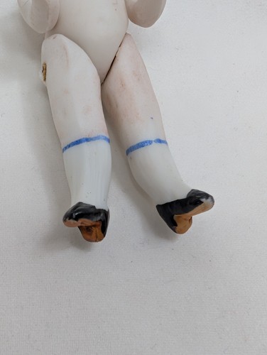 Antique 2.75" All Bisque Dollhouse Doll Peg Strung No Damage Germany c1900 - Picture 6 of 7