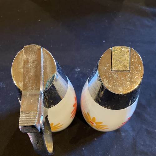 Vintage Westinghouse Gemco Sugar And Creamer  Yellow Orange  Daisies See Descrip - Bild 4 von 10