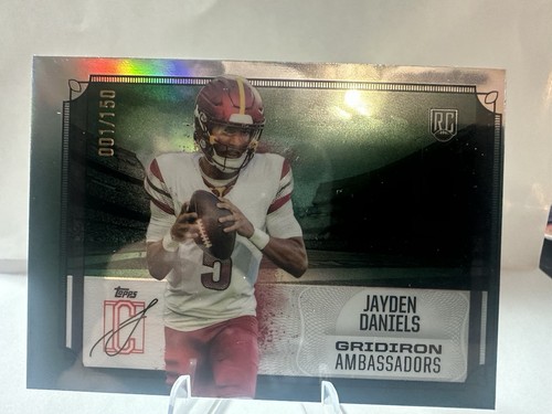 Topps Jayden Daniels Gridiron Ambassadors RC Card 001/150 Book Beginning