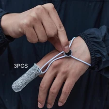 3 Pieces Single Finger Gloves Puncture Resistant Adults Angler Gifts Sleeves