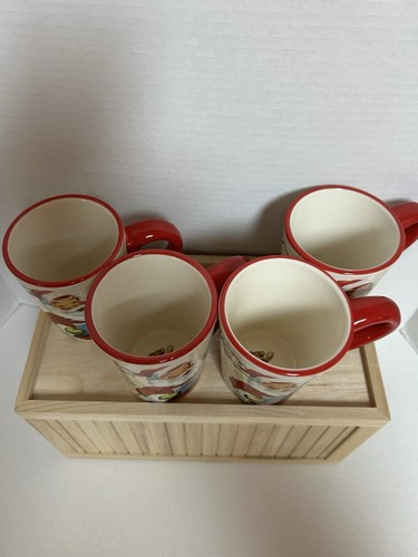 Williams Sonoma Juego de 4 Tazas de Café Cerámica Navidad “Carta a Santa” Usadas en Excelente Condición - Imagen 4 de 10