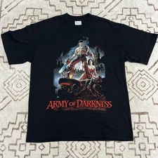 Army Of Darkness Shirt Mens Large Black Horror Movie Graphic Tee 1993 Cult