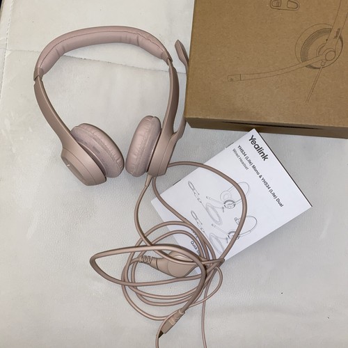 NEU Original Yealink YHS34 Lite Dual Analog Kabelgebunden Headset PINK Kostenloser Versand - Bild 2 von 8