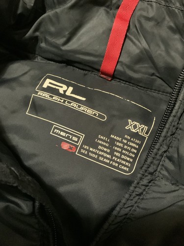 Ralph Lauren RLX Feather Down Black Full Zip Puffer Performance Jacket Vest XXL - Picture 4 of 11
