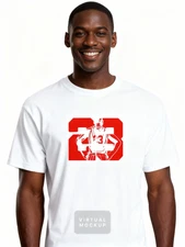 UNISEX MEN WOMENS TEE TSHIRT JORDAN THE GOAT 23 BASKETBALL LEGEND 90'S RETRO