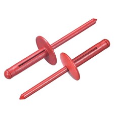 25Pcs 5/32"x3/4" Aluminum Large Head Tri Grip Rivets for Marine Boat, Red