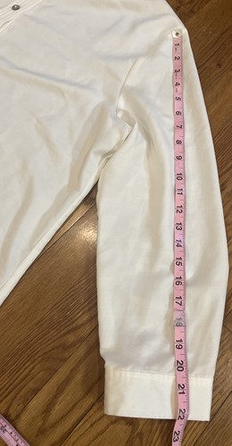 Chicos Button Down Shirt 3 Cream Lightweight Blouse 16/18 Capsule Old Money - Picture 7 of 10