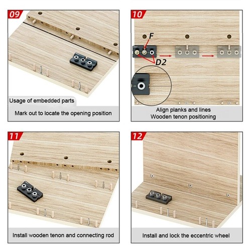 Woodworking Triple-Position Drilling Jig Log Tenon Positioning Drilling Tool - Picture 13 of 15