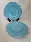 Pier 1 Nuevo Organic Blu Salad Plate 9 in Set of 2 Italy Light Blue Earthenware