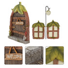 1 Set Small Window Door Models Resin Model Mini Scene Adornments