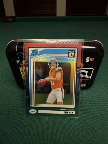 New Listing2024 Panini Donruss Rated Rookie Bo Nix #369 Optic Preview Red Green Prizm (RC)