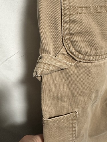 Carhartt Carpenter Hose Beige Baumwolle Flatfront Herren Größe 38x34 - Bild 7 von 10