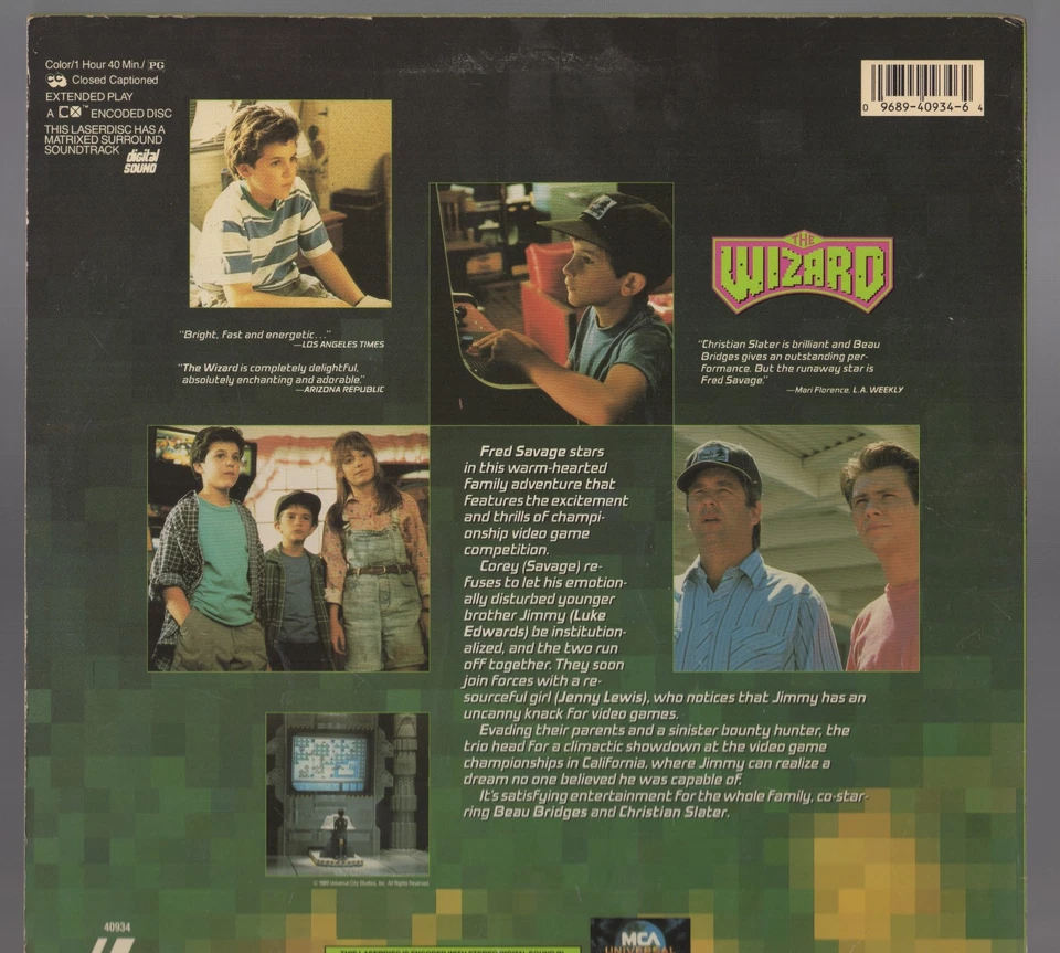 Orig 1989/1990 THE WIZARD Laserdisc Movie Nintendo 80's Video Game Cult Classic - Image 3 of 4
