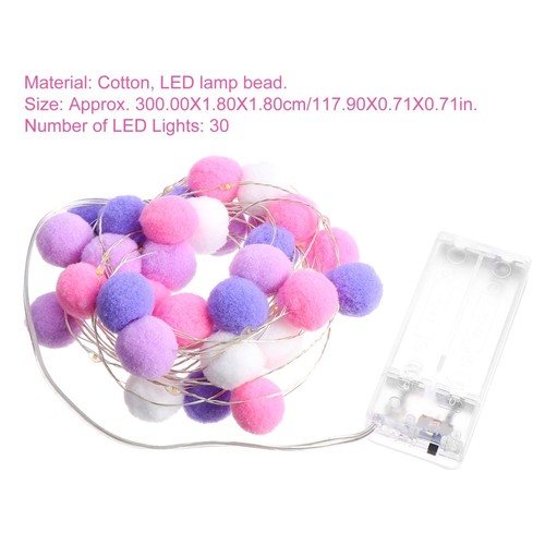 Cotton Ball Lichterketten Kugelleuchten Für Schlafzimmer Leichter - Bild 9 von 12