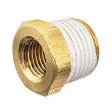 Hex Bushing Brass Brass Class 125 Pipe Fittings, 3/8 In Male Npt X 1/4 In