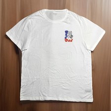 Men  s White Rad Dad Print Graphic T- Shirt XXL Stretch Crew Neck Tagless