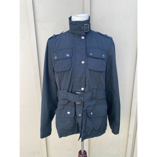 Scottevest Travel Belted Utility Trench Jacket Black Size Medium - Bild 1 von 14