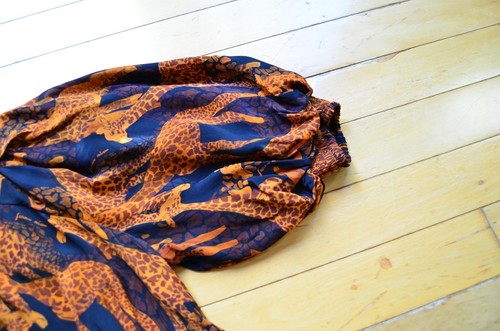 Farm Rio Black Giraffes Puff Sleeve Blouse Size XS - Picture 5 of 14