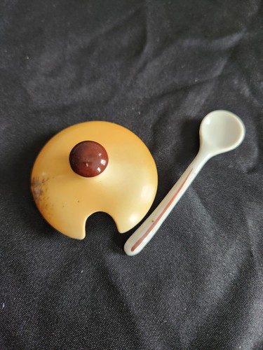 Vintage Noritake Sugar Bowl Spoon And Creamer Lid - Picture 2 of 12