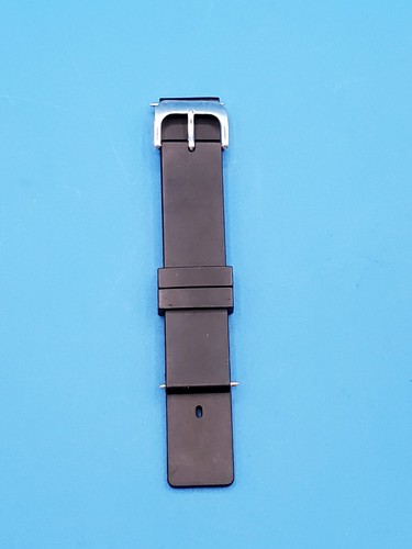 Speidel Express 18 mm Black Rubber Watch Band Bracelet New Old Stock - Picture 2 of 5