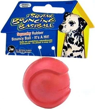 JW Pet ISqueak Bouncin Baseball Dog Toy Large - 2 Pack