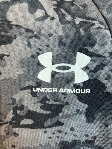 Under Armour Hoodie Youth Boys Size SM Black Gray Camo Pullover - Picture 3 of 8