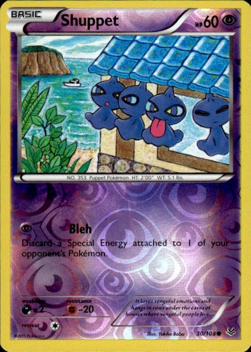 Pokemon Reverse Holo Shuppet XY - Roaring Skies 30/108 LP