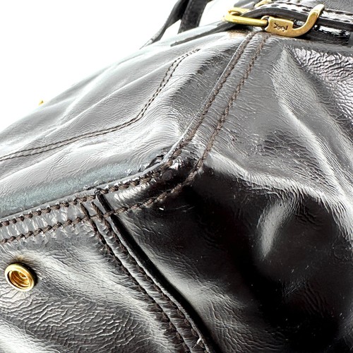 Yves Saint Laurent YSL Patent Leather Handbag Black - Picture 16 of 23