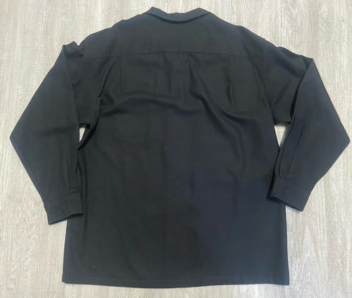 Pendleton Original Board Shirt Black 100% Wool Button Down Men’s XL Loop Collar - Picture 2 of 19