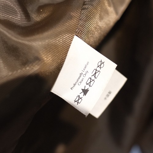 Vintage Eddie Bauer Brown Leather Jacket Size XL Tall Zip Pockets Heavy - Picture 14 of 15