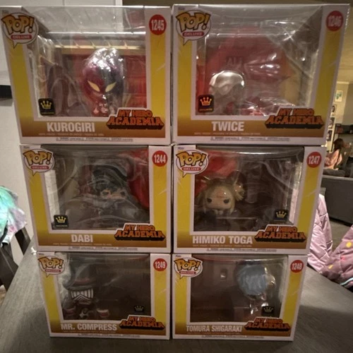 Funko Pop! My Hero Academia Deluxe Exclusive Set of 6 Kurogiri Twice Dabi Toga