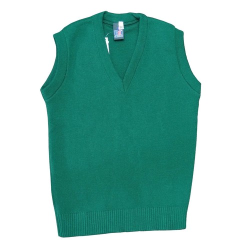 School Knitted V Neck Sleeveless Tank Top Jumper - Picture 8 of 13
