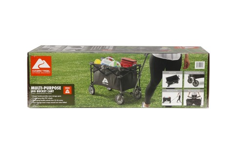 Ozark Trail Multi-Purpose Big Bucket Cart, Black Wagon, 24 inches in Height - Picture 13 of 13