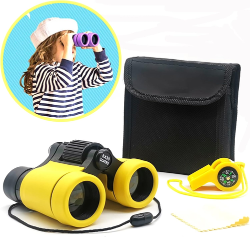Kid Binoculars Best Gifts for 3-12 Years Boys Girls High-Resolution Optics Shock - Picture 9 of 12