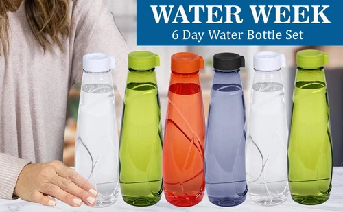 6pcs, 950ml Water Bottle Screw Lid BPA Free Plastic Sports Gym Indoor Outdoor - Picture 6 of 62