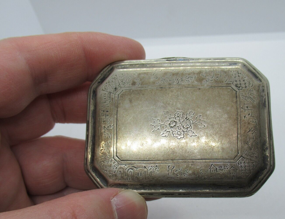 Gorgeous Antique Silver Snuff Box, Russian? Very Detailed Hand Made ...
