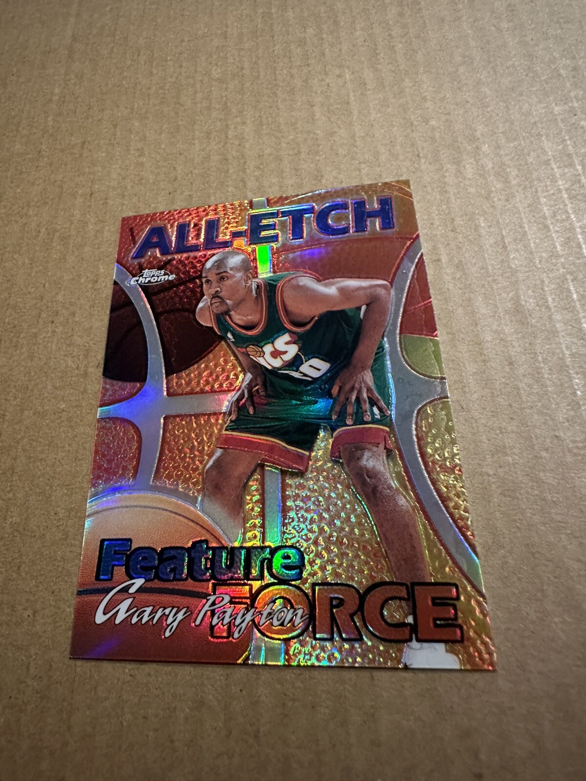 1999-2000 Topps Chrome All-Etch Refractor #AE8 Gary Payton NMT Mint Supersonics