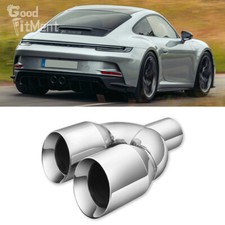 Für Porsche 911 2.5" Einlass 3.5" Auslass Doppelrohr Auspuffspitzen Endrohr