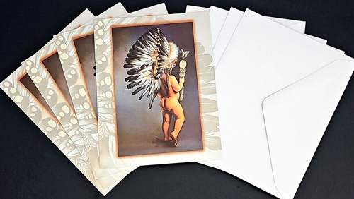 4 Leanin' Tree My Easter Bonnet Blank Cards Native American Baby Chief Teri Sodd - Picture 1 of 16