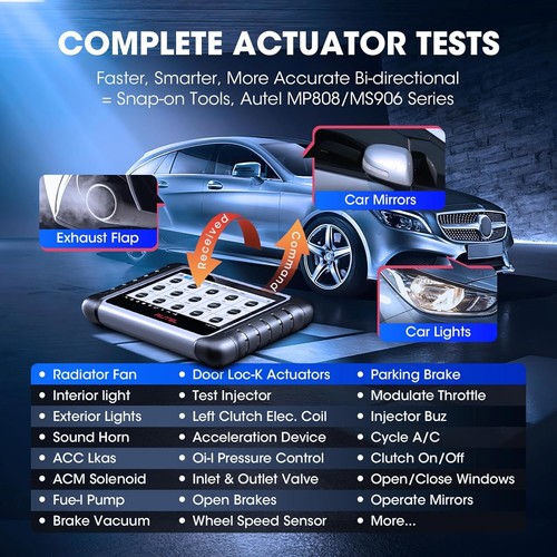 2025 Autel MK808S MX808S PRO Valise Diagnostic Auto Systèmes Complète Test Actif - Imagen 3 de 15