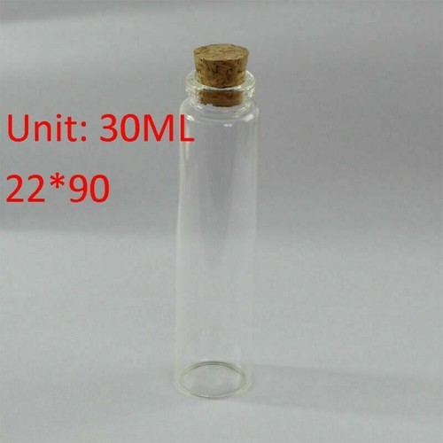 0.5ML~90ML Clear Mini Small Cork Stopper Glass Vial Jars Containers Bottles - Picture 10 of 14