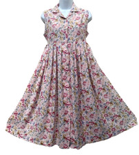 Beautiful Debenhams Vintage Style Maxi Dress Age 13 Yrs Pink Floral Ex Condition